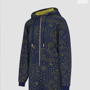 Navy Blue/Sage Day Green Holly Daze Print Onesie